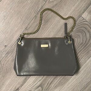 Gray Leather Kate Spade Shoulder Bag